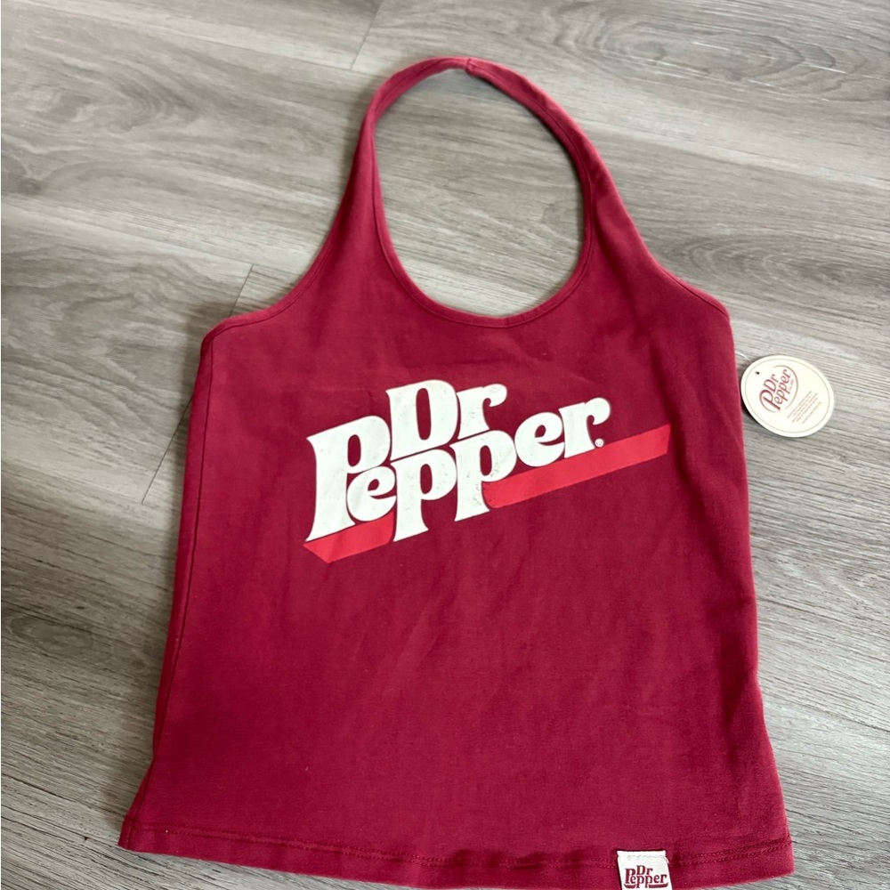 NWT DR.PEPPER HALTER TOP